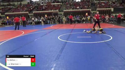 58 lbs Quarterfinal - Jackson Sherman, Project Wrestling vs Sawyer Dellwo, Choteau Wrestling