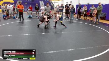 105 lbs Round 5 (6 Team) - Thomas Rich, Palmetto State Wrestling Academy vs Eli Lorange, KC Elite