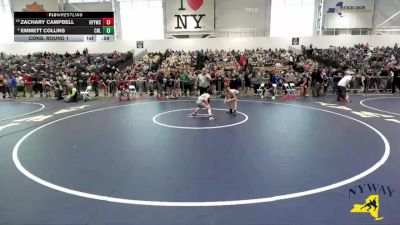 80 lbs Cons. Round 1 - Zachary Campbell, Hoosick Falls Youth Wrestling Club vs Emmett Collins, Club Not Listed