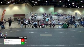 56 lbs Quarterfinals (8 Team) - Joey Brown, Indiana Outlaws vs Colton Witt, Saranac Youth Wrestling Club