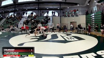 150 lbs Cons. Round 5 - Tom Braden, St. John`s College vs Tyler Ciarleglio, Notre Dame - West Haven