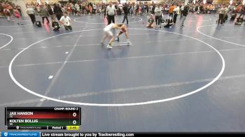 87 lbs Champ. Round 2 - Kolten Bollig, WI vs Jax Hanson, TX