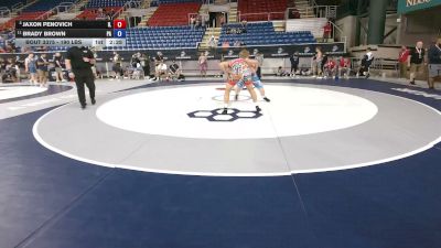190 lbs Cons. Sub-quarters - Jaxon Penovich, Illinois vs Brady Brown, Pennsylvania