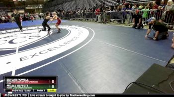 98 lbs Cons. Round 3 - Skylar Powell, CNWC Concede Nothing Wrestling Club vs Maizee Reffett, Moses Lake Wrestling Club