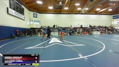 117 lbs Champ. Round 2 - Alejandra Corral, Unattached vs Andrea Gonzalez, Sacramento City College