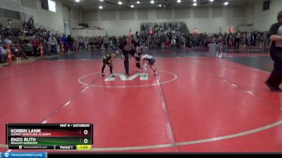 45 lbs Quarterfinal - Enzo Ruth, Braham Warriors vs Korbin Lanik, Summit Wrestling Academy