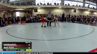 92 lbs Champ. Round 2 - Hunter Dimmitt, Team Jeff Wrestling Club vs Brady Black, Mishawaka Wrestling Club