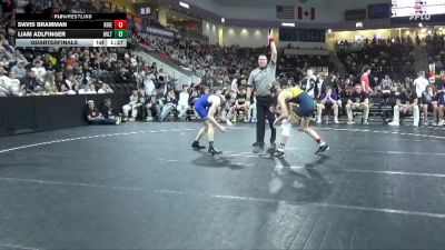 126 lbs Quarterfinal - Liam Adlfinger, Wilton vs Davis Bramman, Riverside, Oakland