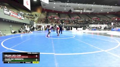 130 lbs Cons. Round 2 - Madeline Merideth, California vs Melina Lieu-Chin, El Camino SSF High School Wrestling