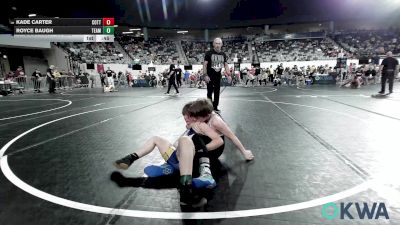 90 lbs Consi Of 16 #2 - Kade Carter, Cotton County Wrestling Club vs Royce Baugh, Team Tulsa Wrestling Club