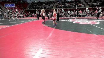 46 lbs Consi Of 32 #2 - Evelyn Shimonek, Pawhuska Elks Takedown vs Lane Pankaskie, Claremore Wrestling Club