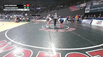 5A Boys 215 lbs Champ. Round 1 - Aiden Hernandez, Canby Boys vs Justice Edmiston, West Albany Boys