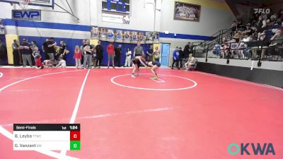 67 lbs Semifinal - Bree Leyba, Team Tulsa Wrestling Club vs Grayson Vanzant, Bristow Wrestling