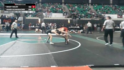 7A 132 lbs Quarterfinal - Asher Schwabacher, Hoover vs Brady Walsh, Thompson HS