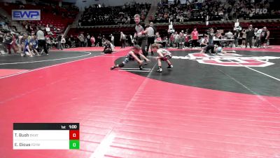 46 lbs Consi Of 8 #1 - Trace Bush, Skiatook Youth Wrestling vs Eli Dicus, Fort Gibson Youth Wrestling