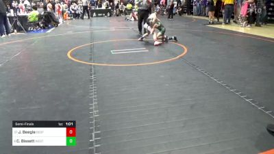 65 lbs Semifinal - Jackson Beegle, Bedford vs Colt Bissett, West Greene