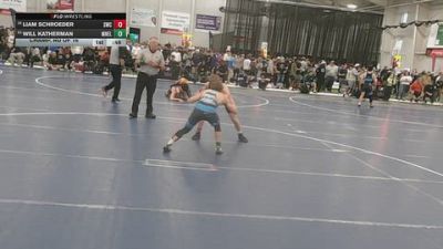 120 lbs Champ. Rd Of 16 - Liam Schroeder, Sycamore Wrestling Club vs Will Katherman, MN Elite