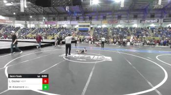 37 lbs Semifinal - Lucas Decker, Moffat County Youth Wrestling vs Weston Kisamore, Valley Bad Boys