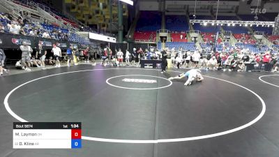 126 lbs Cons 128 #2 - Maddox Laymon, OH vs Daxton Kline, AR