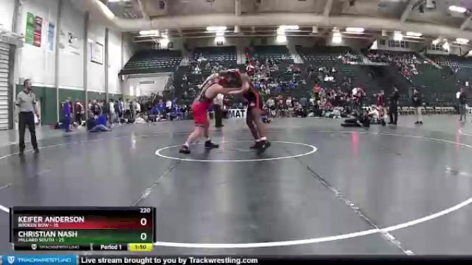 220 lbs Placement Matches (16 Team) - Christian Nash, Millard South vs ...