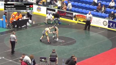 157 lbs Quarterfinal - Blake Fry, Montoursville vs Slade Hiles, Connellsville