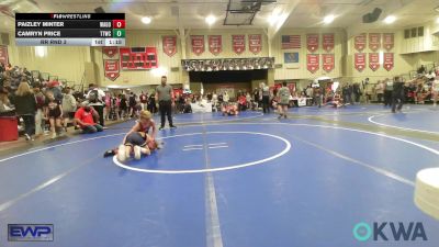 62 lbs Rr Rnd 3 - Paizley Minter, Wagoner Takedown Club vs Camryn Price, Team Tulsa Wrestling Club