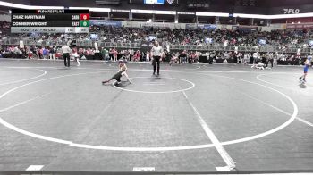 46 lbs Round Of 16 - Chaz Hartman, Carrollton Trojans vs Conner Wright, East Kansas Eagles