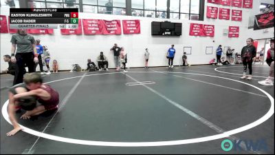 61 lbs Quarterfinal - Easton Klinglesmith, Perry Wrestling Academy vs Jacob Rader, F-5 Grappling