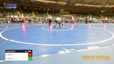 100 lbs Consi Of 8 #1 - Jude Avila, Central Texas Wrestling Club vs Laydon Knox, Open Mats