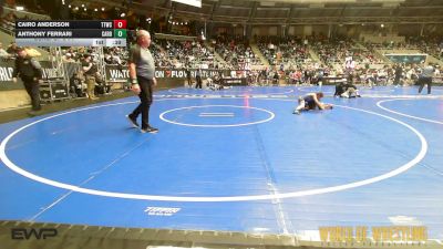 75 lbs Consi Of 8 #1 - Cairo Anderson, Team Tulsa Wrestling Club vs Anthony Ferrari, Cardinal Wrestling Club