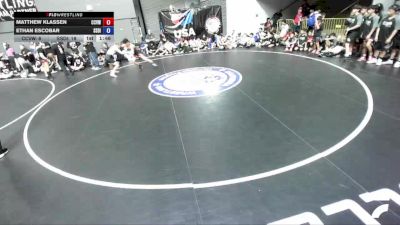 120 lbs Matthew Klassen, CVWA - Central Valley Wrestling Association vs Ethan Escobar, SDIKWA - San Diego-Imperial Kids Wrestling Association