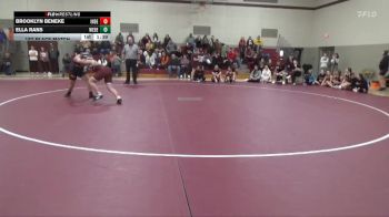 144-156 lbs 1st Place Match - Brooklyn Beneke, Independence Girls vs Ella Rans, West Delaware Girls