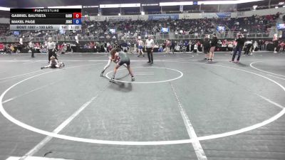100 lbs Consi Of 8 #2 - Gabriel Bautista, Garden City Wrestling Club vs Makel Page, Junction City