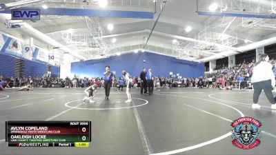 65 lbs Champ. Round 1 - Avlyn Copeland, Springdale Youth Wrestling Club vs Oakleigh Locke, Linn County Twisters Wrestling Club