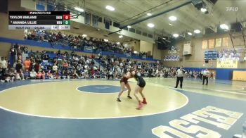 125lbs Champ. Round 3 - Amanda Lillie, White River (Girls) vs Taylor Knilans, Union (Girls)