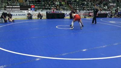 120 lbs Cons. Semis - Chloe Adamson, Sebolt Wrestling Academy vs Amyiah Burdine