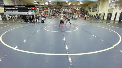 100 lbs Cons. Round 5 - Andrea Razo, Montclair vs Alyaah Bravo, Lancaster