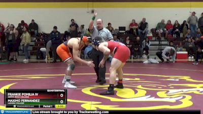 197 lbs Quarterfinal - Frankie Pomilia Iv, Santa Rosa College vs Maximo Fernandez, Lassen College