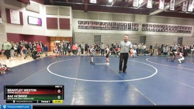 62 lbs Semifinal - Bae McBride, Box Elder Bees Wrestling vs Brantley Weston, Empire Battle School