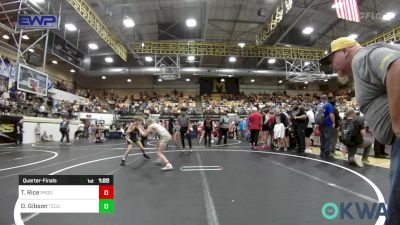 80 lbs Quarterfinal - Tory Rice, Prodigy Wrestling vs Desmond Gibson, Tecumseh Youth Wrestling