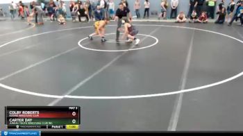 117 lbs Round 2 - Colby Roberts, KODIAK WRESTLING CLUB vs Carter Day, Juneau Youth Wrestling Club Inc.