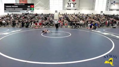 50 lbs Quarterfinal - Maverick Andidero, Deep Roots Wrestling Club vs Israel Peters, Olean Wrestling Club