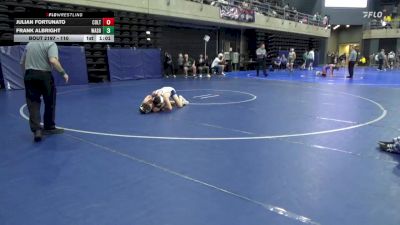 110 lbs Semifinal - Julian Fortunato, Colts Neck vs Frank Albright, Washington Twp