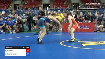 144 lbs Rnd Of 16 - Ella Nichols, Connecticut vs Hazel Sunnarborg, California