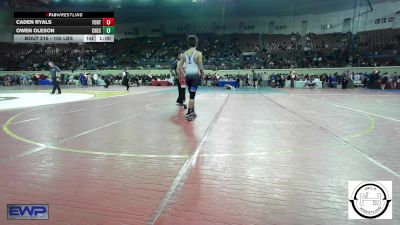 105 lbs Consi Of 8 #2 - Caden Ryals, Fort Gibson Youth Wrestling vs Owen Oleson, Checotah Matcats