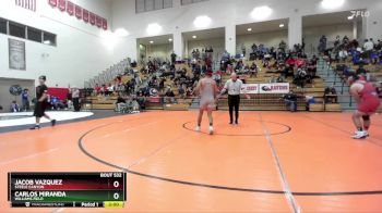 144 lbs Quarterfinal - Jacob Vazquez, Steele Canyon vs Carlos Miranda, Williams Field