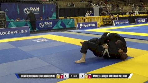 Andres Enrique Santiago-Valentin vs Demetrios Christopher Bursenos 2025 Pan Jiu Jitsu IBJJF Championship