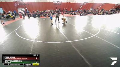 120 lbs Round 2 - Cael Reno, River Valley Youth Wrestling Club vs Griffin Andersen, Wisconsin