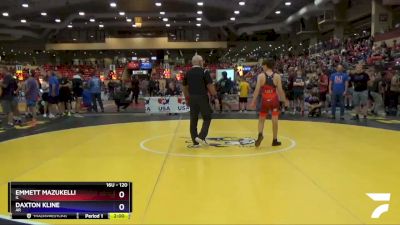 120 lbs Champ. Round 1 - Emmett Mazukelli, IL vs Daxton Kline, AR