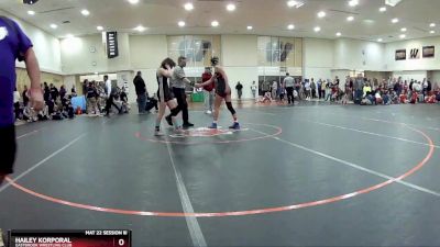 117 lbs Cons. Round 3 - Hailey Korporal, Eastbrook Wrestling Club vs Madden Smith, Indiana